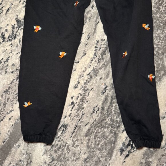 Teddy Fresh Black Embroidered Angel Teddy Bear Jogger Sweatpants - Picture 6 of 10